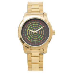 Black Hål Sol Monogrammed Watch Armbandsur
