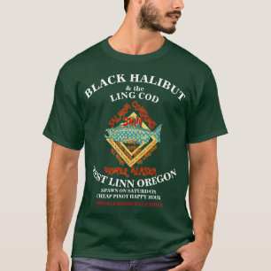 BLACK HALIBUT & LING COD VÄSTER LINN OREGON ELLER T SHIRT