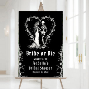 Black Halloween Bride eller Die Möhippa Välkommen Poster