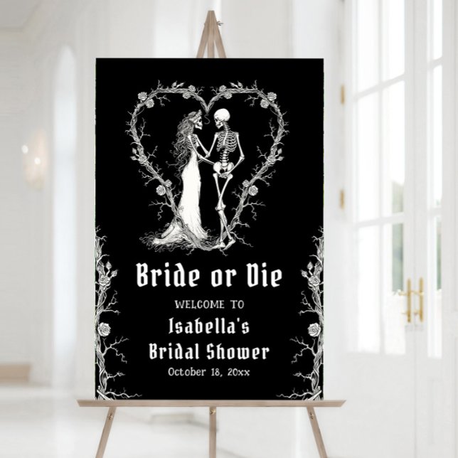 Black Halloween Bride eller Die Möhippa Välkommen Poster (Skapare uppladdad)