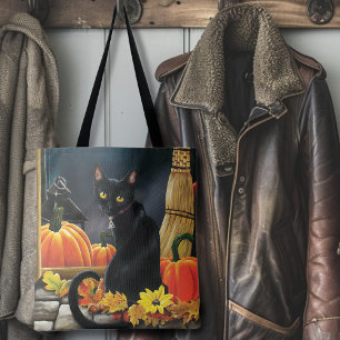 Black Halloween Cat Tygkasse