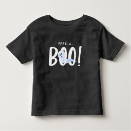 Black Halloween Cute Ghost Peek-A-Boo! T Shirt