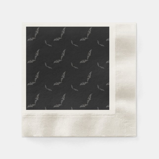 Black Halloween/fladdermus Napkins Pappersservett (Framsidan)