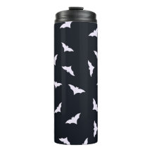 Black Halloween Fladdermus Thermal Tumbler