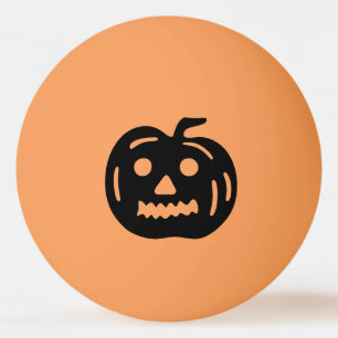 Black Halloween Jack-O-Lantern Pumpkin Shape Pingisboll