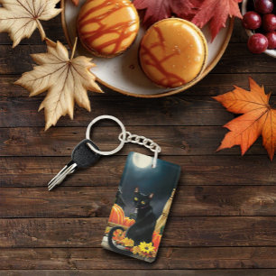 Black Halloween-Kat QR-kod