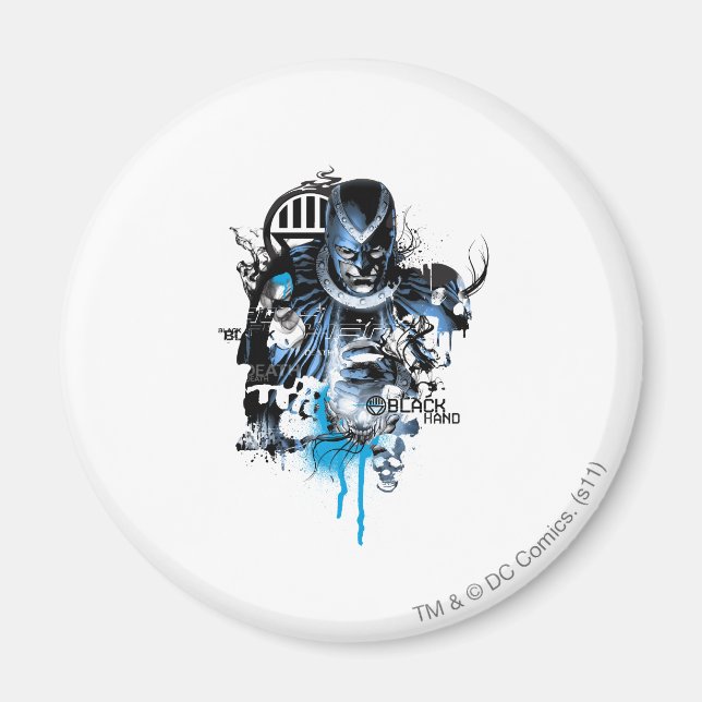Black Hand - Blue Collage Magnet (Framsidan)