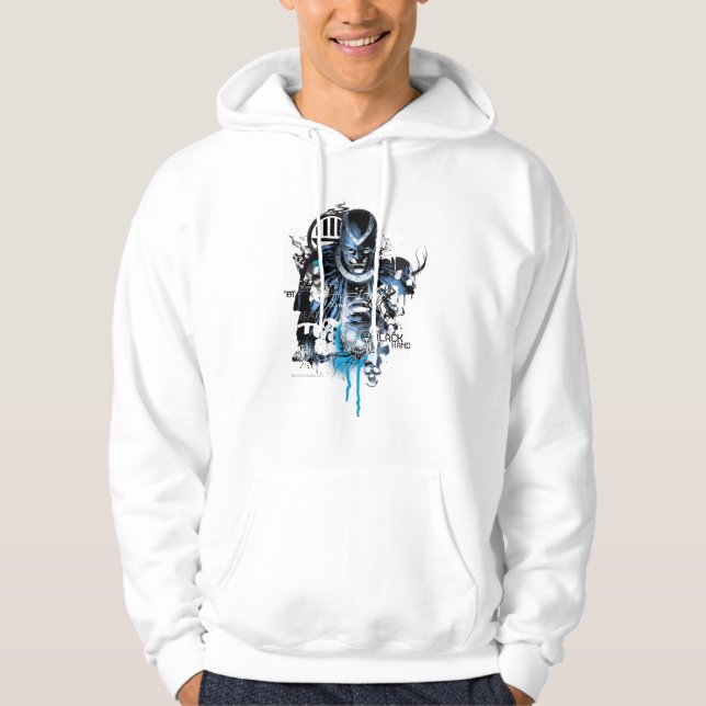Black Hand - Blue Collage Sweatshirt Med Luva (Framsida)
