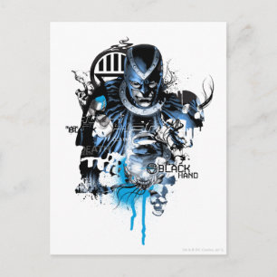 Black Hand - Blue Collage Vykort