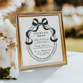 Black Hand plockade Bow Ram Cocktail Menu Poster