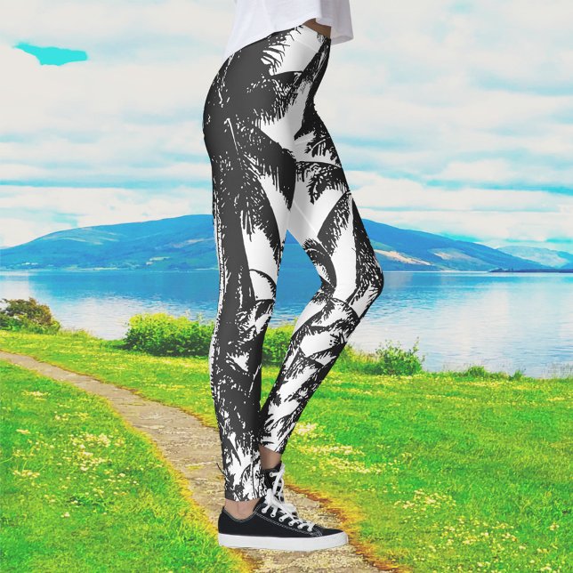 Black Handflatan Träd Leggings (Skapare uppladdad)
