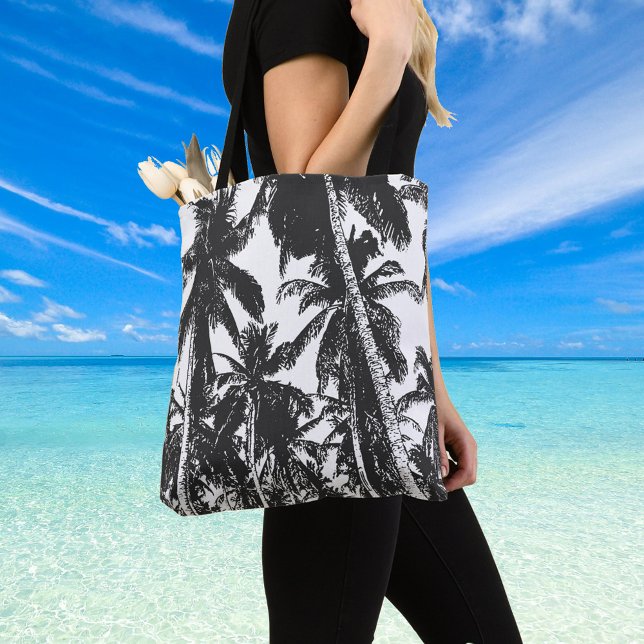 Black Handflatan Träd Medium Shoulder Bag Tygkasse (Skapare uppladdad)