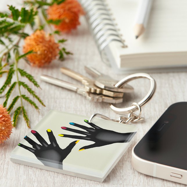 Black Hands with Colorful Nails Pop Art (Skapare uppladdad)