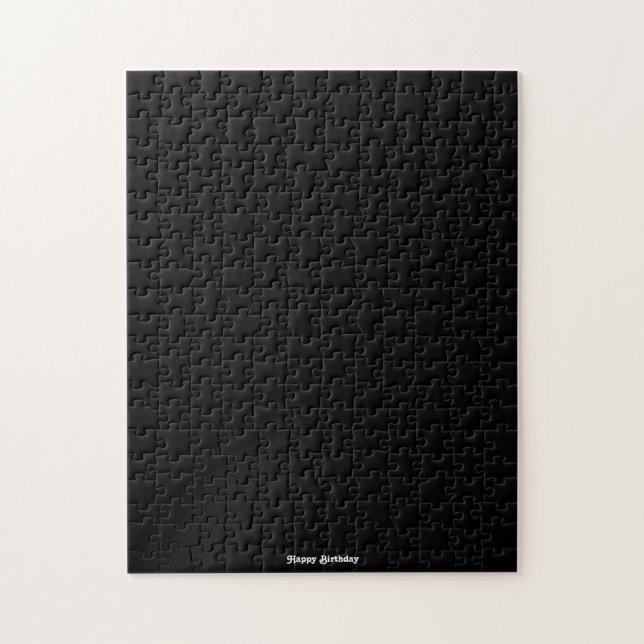 Black Happy Birthday Frustrating Pussel (Vertikal)