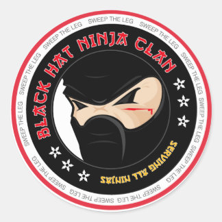Black Hat Ninja Sticker Runt Klistermärke