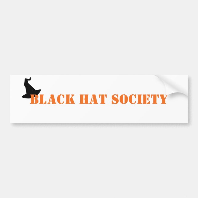 Black Hat Society Halloween Bildekal (Framsidan)
