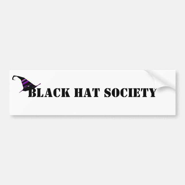 Black Hat Society Halloween Bildekal (Framsidan)