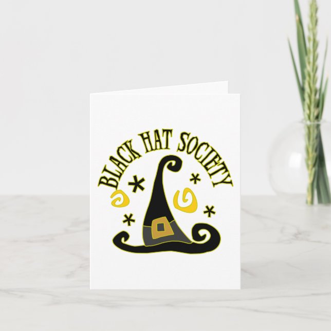 Black Hat Society Note Card Kort (Framsida)