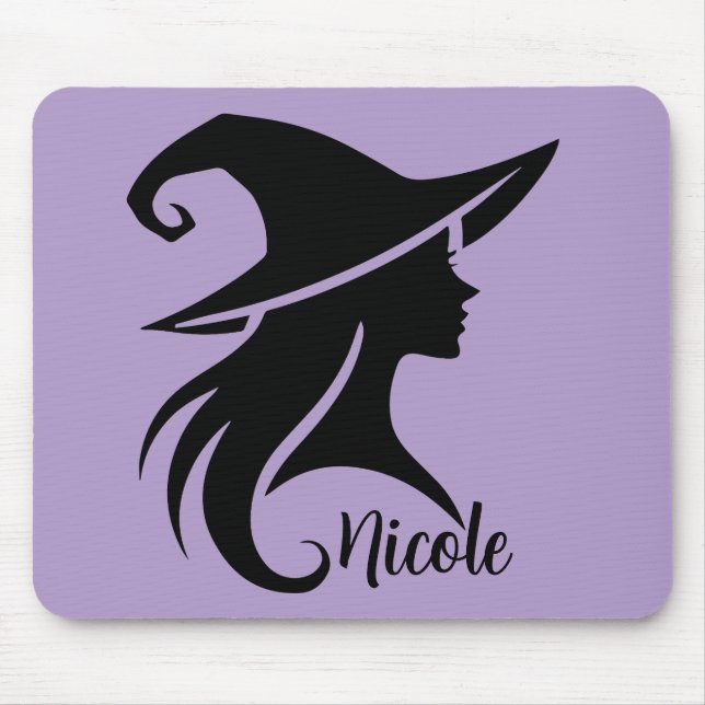 Black Hat Witch Wiccan Witches Halloween Musmatta (Framsidan)