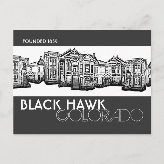 Black Hawk Colorado byggnad vykort (Framsida)