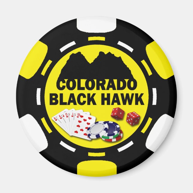 BLACK HAWK COLORADO POKER CHIP MAGNET (Framsidan)