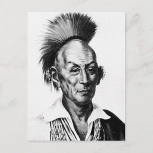 Black Hawk ~ Sac Sauk Indian Chief Vykort