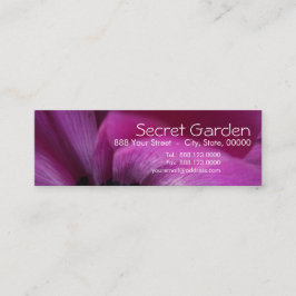 Black Heart 2 Anemone Floral Photography Business Mini Visitkort