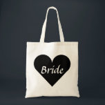 Black Heart Bride Tygkasse<br><div class="desc">Den här personlig namn monogram söt vintage till väskan är den bästa presentidén för brud och brudgumm i bröllop.</div>