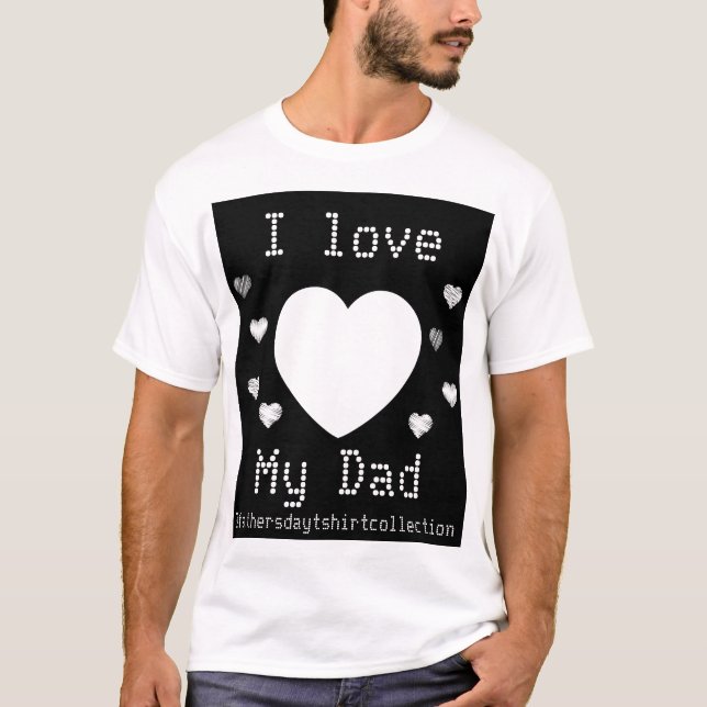 Black Heart Gamer I kärlek mitt pappa T Shirt (Framsida)