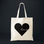 Black Heart Kärlek Bröllop Tygkasse<br><div class="desc">Det här är en vacker väska för älskare med en bild av svart hjärta för ny gifta och alla andra tillfälle. Även den kan anpassas med ditt namn eller din logotyp.</div>