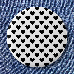 Black Heart Mönster Knapp