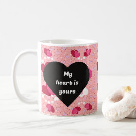 black heart vibrant romantic wallpaper kaffemugg