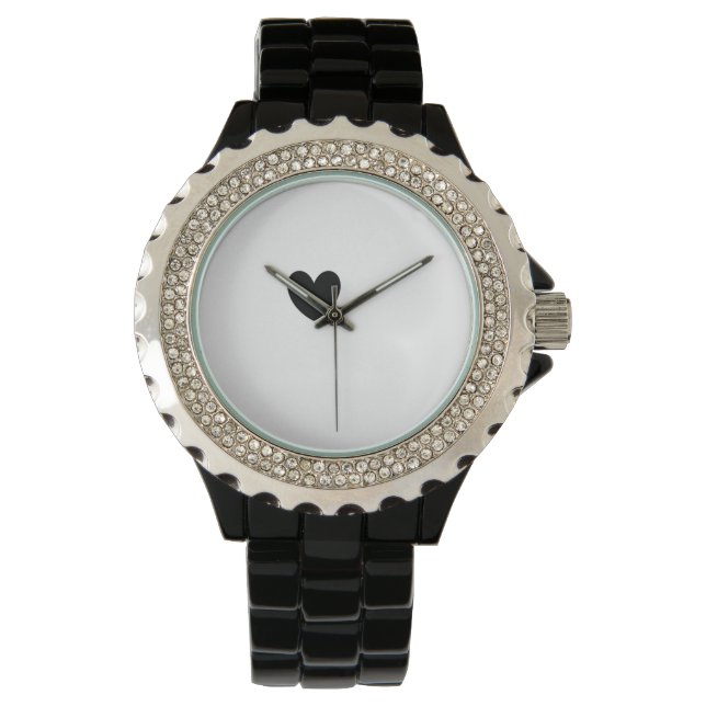 Black Heart Watch Armbandsur (Framsida)