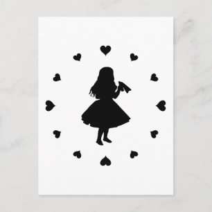 Black Hearts Around Alice Drinks Vykort