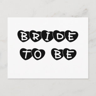 Black Hearts Bride to be BE Vykort