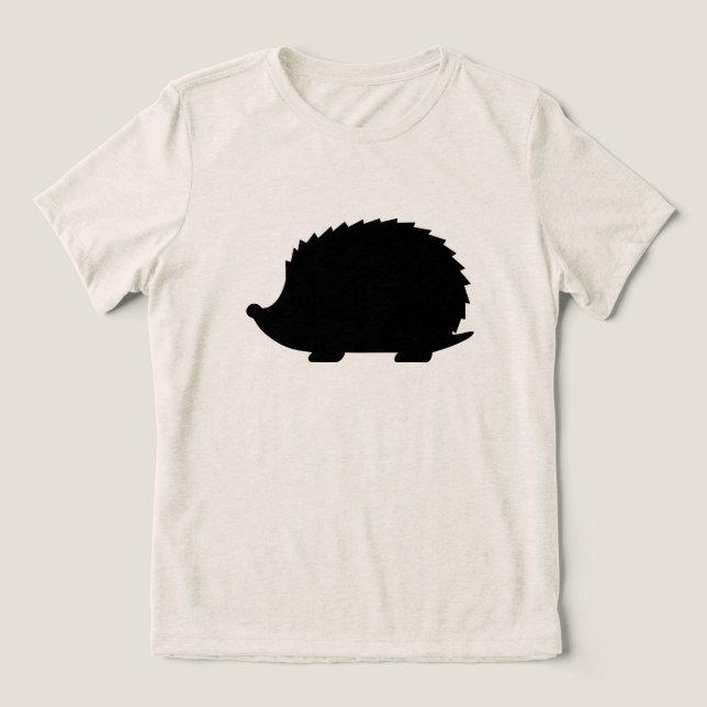 Black Hedgehog T Shirt (Design Framsida)