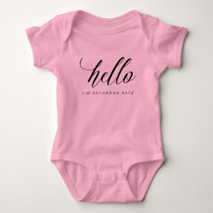 Black Hej Personlig Namn Tee Shirt