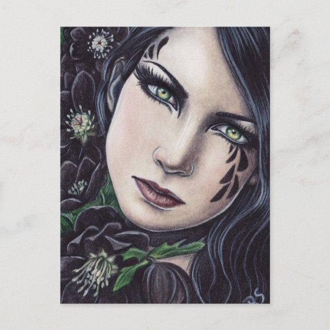 Black Hellebore Fantasy-vykort Vykort (Framsida)