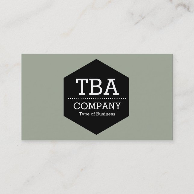Black Hexagon - Desert Sage Visitkort (Framsida)