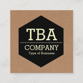 Black Hexagon - kartong Fyrkantigt Visitkort