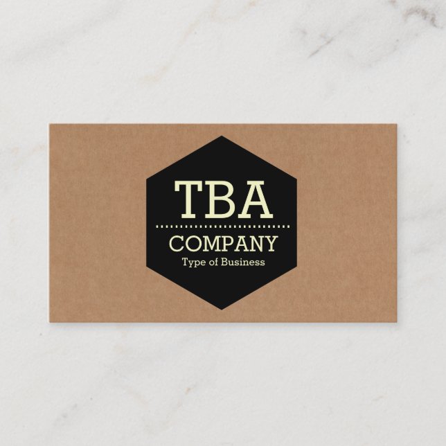 Black Hexagon - kartong Visitkort (Framsida)