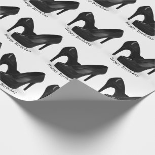 Black High Heel Shoe Birthday Presentpapper