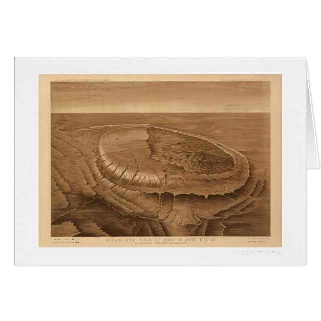 Black Hills av Dakota Birdseye beskådar 1880 Hälsningskort (Framsidan Horizontal)