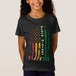 Black History 247365 African American Flagga Afrik T Shirt