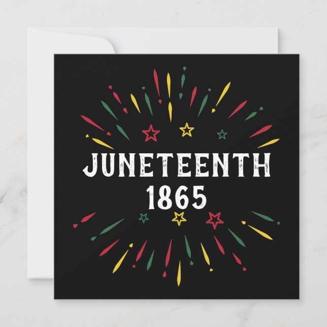 Black History African American Junelfte 1865 Inbjudningar (Framsida)