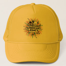 Black History African American Pride Trucker Hat Keps
