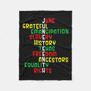 Black History American Freedom Day Fleecefilt