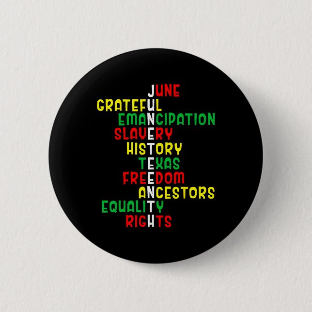 Black History American Freedom Day Knapp (Framsida)
