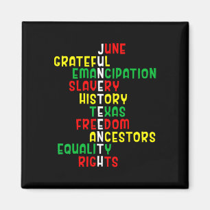 Black History American Freedom Day Magnet