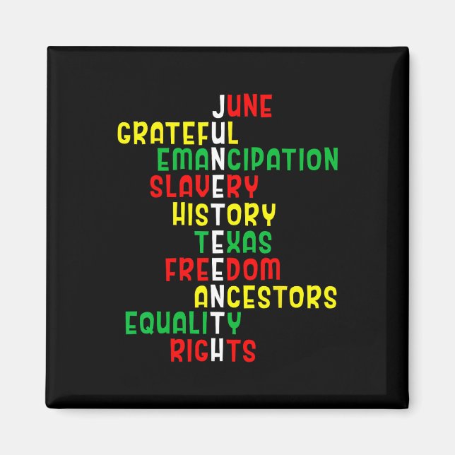 Black History American Freedom Day Magnet (Framsidan)